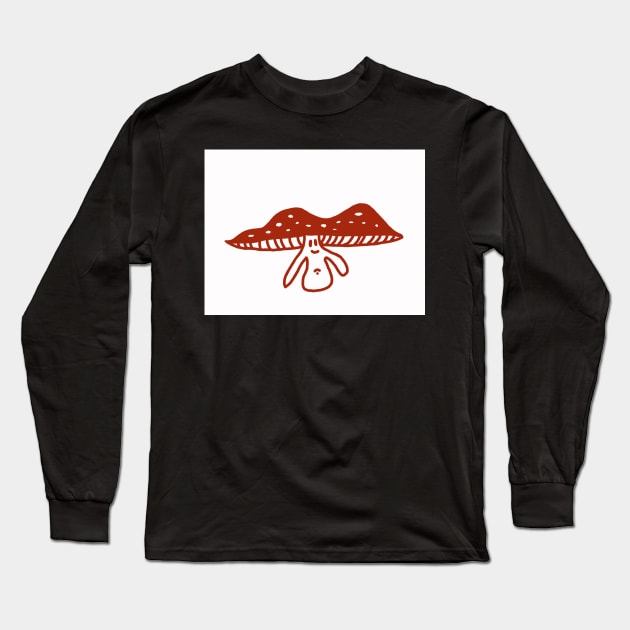 Red mushroom guyy Long Sleeve T-Shirt by LuxTheBat